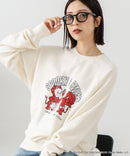 【DISCUS×HOT STUFF×Casper】キャラクタープリントスウェットトレーナー メンズ レディース ユニセックス