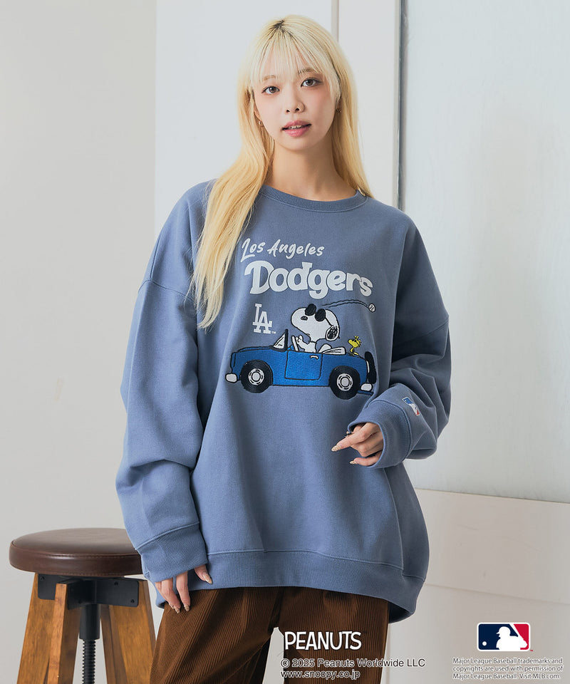 【PEANUTS×MLB】オリジナルデザイン 裏起毛トレーナー ヤンキース ドジャース カブス キャラクター