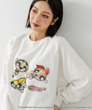 【DISCUS×THE POWERPUFF GIRLS】キャラクタープリントスウェットトレーナー メンズ レディース ユニセックス