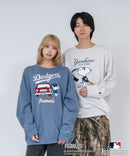 【PEANUTS/ピーナッツ】【ユニセックスデザインでリンクコーデにも◎】MLB×PEANUTS 裏起毛トレーナー 保温 キャラクター ドジャース ヤンキース パイレーツ ❘ジーンズメイト公式オンラインショップ