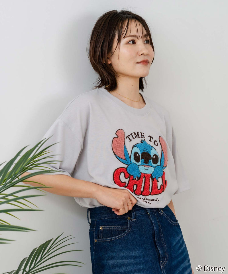 アウラニディズニー　スティッチ　Tシャツ ネイビー　Mサイズ DISNEY/ディズニー】ベイマックス スティッチTシャツ