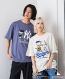 【PEANUTS×MLB】オリジナルデザインTシャツ 刺繍 ドロップショルダー ユニセックス