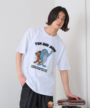 【TOM and JERRY/トムとジェリー】オリジナルデザインTシャツ 刺繍 ドロップショルダー ユニセックス