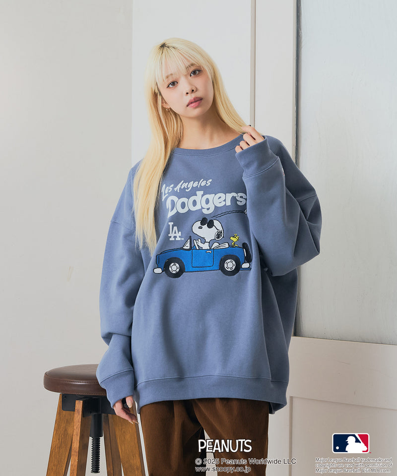 【PEANUTS×MLB】オリジナルデザイン 裏起毛トレーナー ヤンキース ドジャース カブス キャラクター