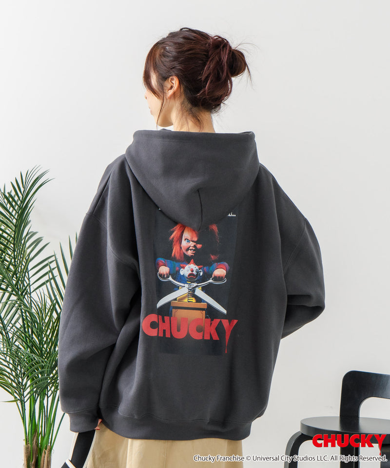 【CHUCKY/チャッキー】オリジナルデザイン 裏起毛パーカー フーディー CHUCKY チャッキー ティファニー