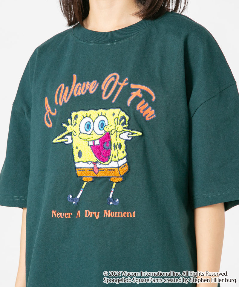 【SpongeBob/スポンジ・ボブ】 オリジナルデザイン Tシャツ パトリック イカルド ドロップショルダー ビッグシルエット ユニセックス