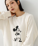【DISCUS×DISNEY】「ミッキーマウス」キャラクタープリントスウェットトレーナー メンズ レディース ユニセックス