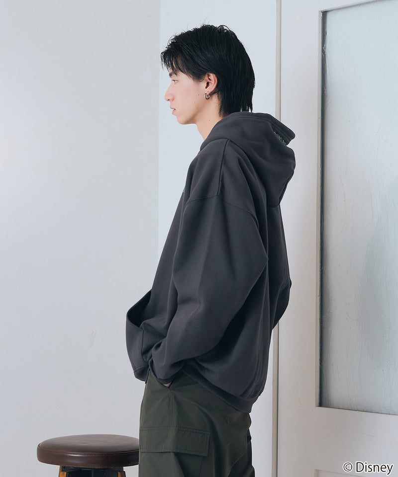 【DISNEY/ディズニー】＜ナイトメアー・ビフォア・クリスマス＞＜ディズニーヴィランズ＞ビッグシルエット 裏起毛 プルオーバーパーカー フーディー ドロップショルダー オーバーサイズ