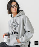 【GODZILLA/ゴジラ】ゴジラ キングギドラ オリジナルデザイン ビッグシルエット 裏起毛 プルオーバーパーカー フーディー ドロップショルダー オーバーサイズ