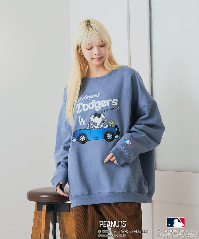 【PEANUTS×MLB】オリジナルデザイン 裏起毛トレーナー ヤンキース ドジャース カブス キャラクター
