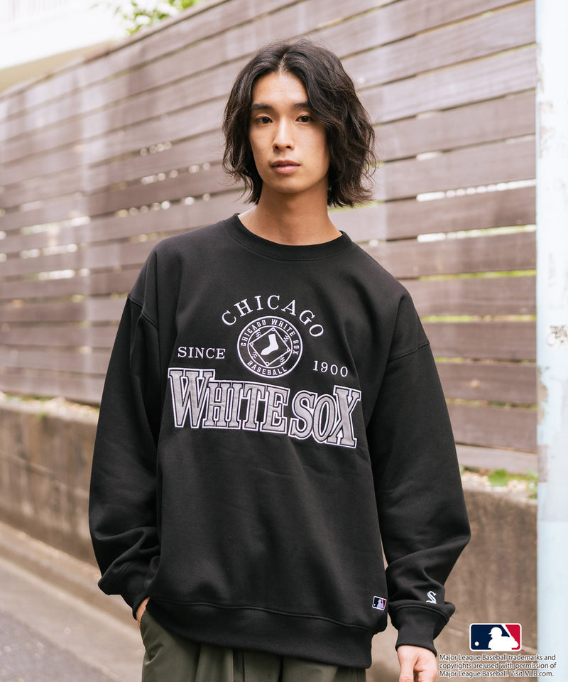 【MLB/メジャーリーグベースボール】 裏起毛 レトロロゴ クルーネックトレーナー スウェット