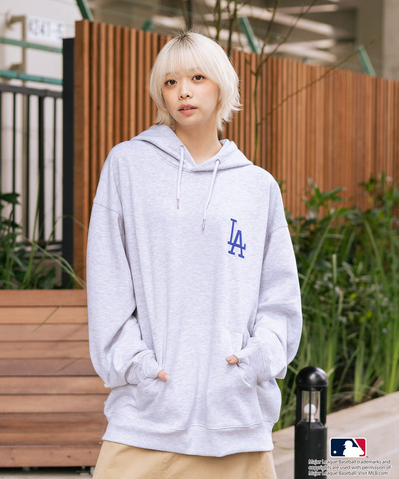 【MLB/メジャーリーグベースボール】裏起毛 バックロゴ フーディー プルオーバーパーカー