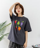 【はらぺこあおむし/The Very Hungry Caterpillar】【コットン100%のしっかりした生地 ドロップショルダー】オリジナルデザイン 刺繍Tシャツ エリック・カール 絵本 キャラクター グッズ ユニセックス