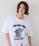 【TOM and JERRY/トムとジェリー】オリジナルデザインTシャツ 刺繍 ドロップショルダー ユニセックス