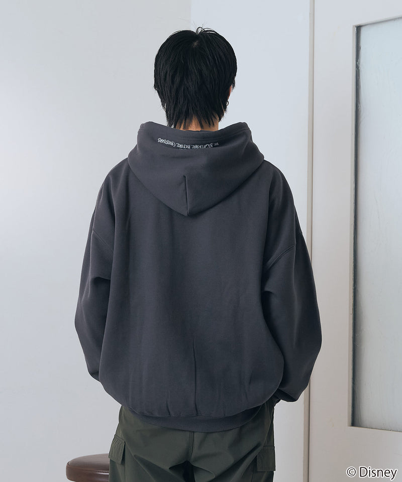 【DISNEY/ディズニー】＜ナイトメアー・ビフォア・クリスマス＞＜ディズニーヴィランズ＞ビッグシルエット 裏起毛 プルオーバーパーカー フーディー ドロップショルダー オーバーサイズ