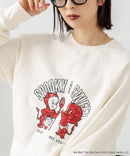 【DISCUS×HOT STUFF×Casper】キャラクタープリントスウェットトレーナー メンズ レディース ユニセックス