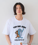 【TOM and JERRY/トムとジェリー】オリジナルデザインTシャツ 刺繍 ドロップショルダー ユニセックス