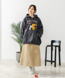 【TOM and JERRY/トムとジェリー】オリジナルデザイン 刺繍 プルオーバーパーカー フーディー ジェリー タフィー サカナ ドロップショルダー ビッグシルエット