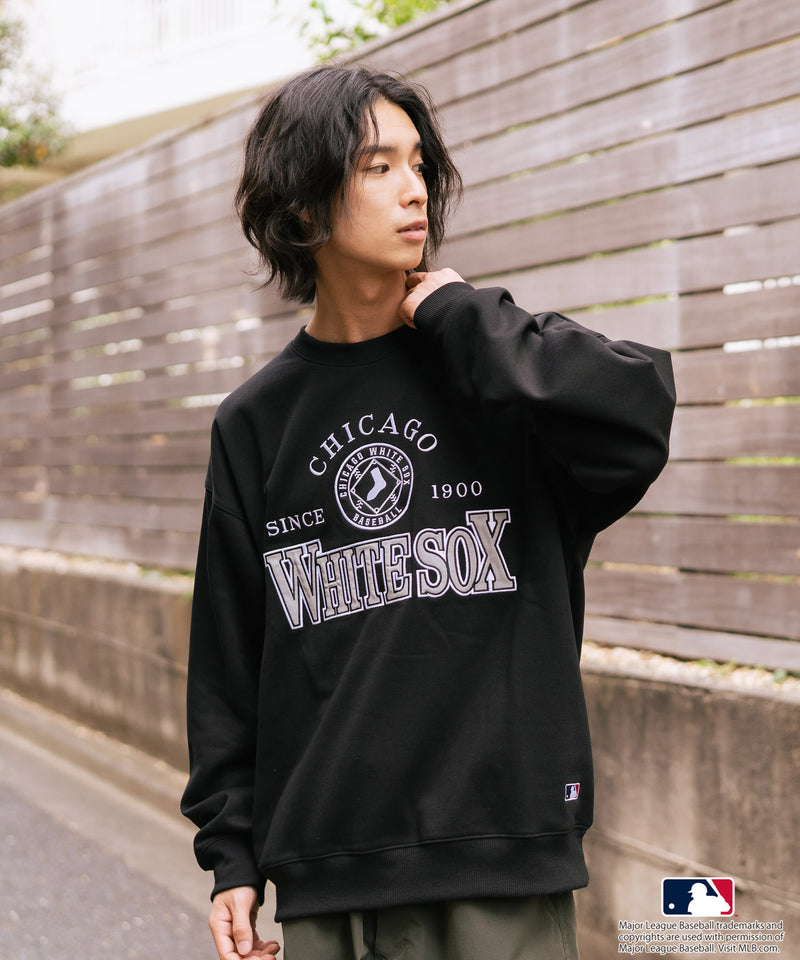 【MLB/メジャーリーグベースボール】 裏起毛 レトロロゴ クルーネックトレーナー スウェット