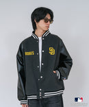 【PEANUTS/ピーナッツ】【ユニセックスデザイン リンクコーデ・カップルコーデにも◎】MLB×PEANUTS スタジアムジャンパー スタジャン オーバーサイズ フェイクレザー ドジャース ヤンキース パドレス ❘ジーンズメイト公式オンラインショップ