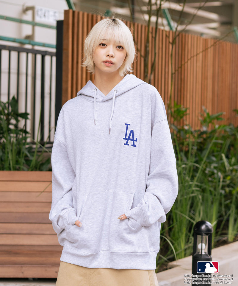 【MLB/メジャーリーグベースボール】裏起毛 バックロゴ フーディー プルオーバーパーカー