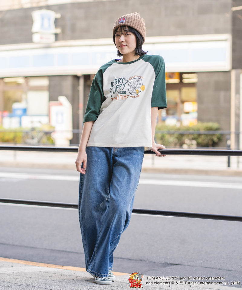 TOM＆JERRY/トムとジェリー】ラグラン7分袖Tシャツ