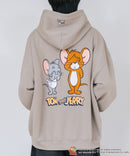 【TOM and JERRY/トムとジェリー】【ユニセックスデザインでリンクコーデにも◎】裏起毛プルオーバーパーカー フーディ 保温 カジュアル キャラクター トム ジェリー タフィー サカナ