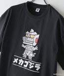 【GODZILLA/ゴジラ】【コットン100％のしっかりした生地 ドロップショルダー】オリジナルデザイン 刺繍Tシャツ ゴジラ キングギドラ メカゴジラ コラボ 特撮 映画 キャラT オーバーサイズ