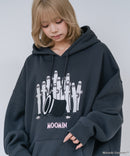 【MOOMIN/ムーミン】【ユニセックスデザインでリンクコーデにも◎】裏起毛プルオーバーパーカー フーディ 保温 キャラクター ムーミン ニョロニョロ リトルミイ スティンキー