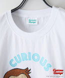 【おさるのジョージ】 オリジナルデザイン 刺繍 Tシャツ ジョージ ドロップショルダー ビッグシルエット ユニセックス キャラクター