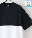 【BRKNHOME/ブロークンホーム】×【ZERO STAIN/ゼロステイン】コラボ 上下切り替え クルーネック Ｔシャツ