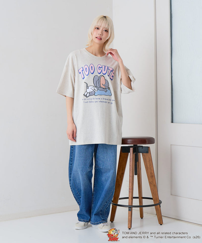 TOM and JERRY/トムとジェリー】オリジナルデザインTシャツ 刺繍