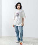 新柄追加！！【TOM AND JERRY/トムとジェリー】オリジナルデザイン 刺繍 Tシャツ ジェリー タフィー ドロップショルダー ビッグシルエット ユニセックス キャラクター