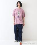 【TOMANDJERRY/トムとジェリー】オリジナルデザイン ジェリー タフィー パウダーブリーチ 加工 Tシャツ ドロップショルダー ビッグシルエット ヴィンテージライク 古着ライク ユニセックス キャラクター