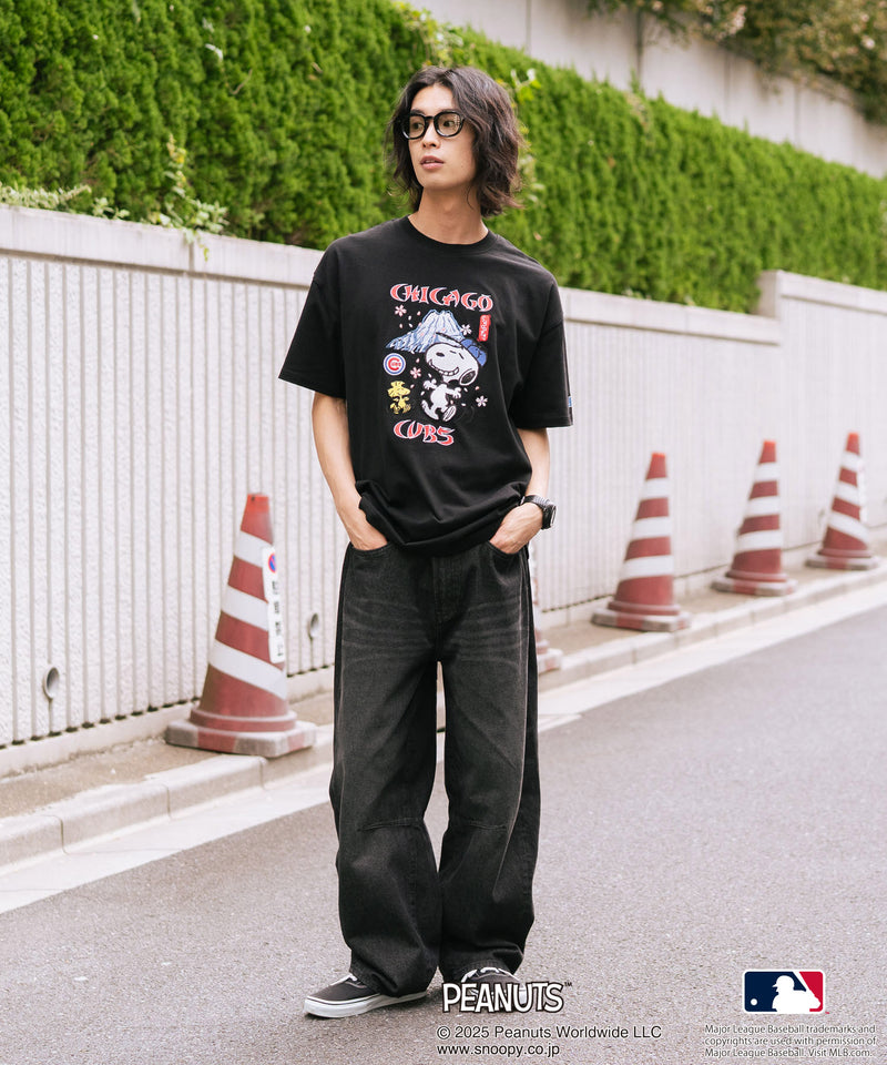 【PEANUTS×MLB】オリジナルデザイン 和柄Ｔシャツ ドジャース ヤンキース カブス スーベニア