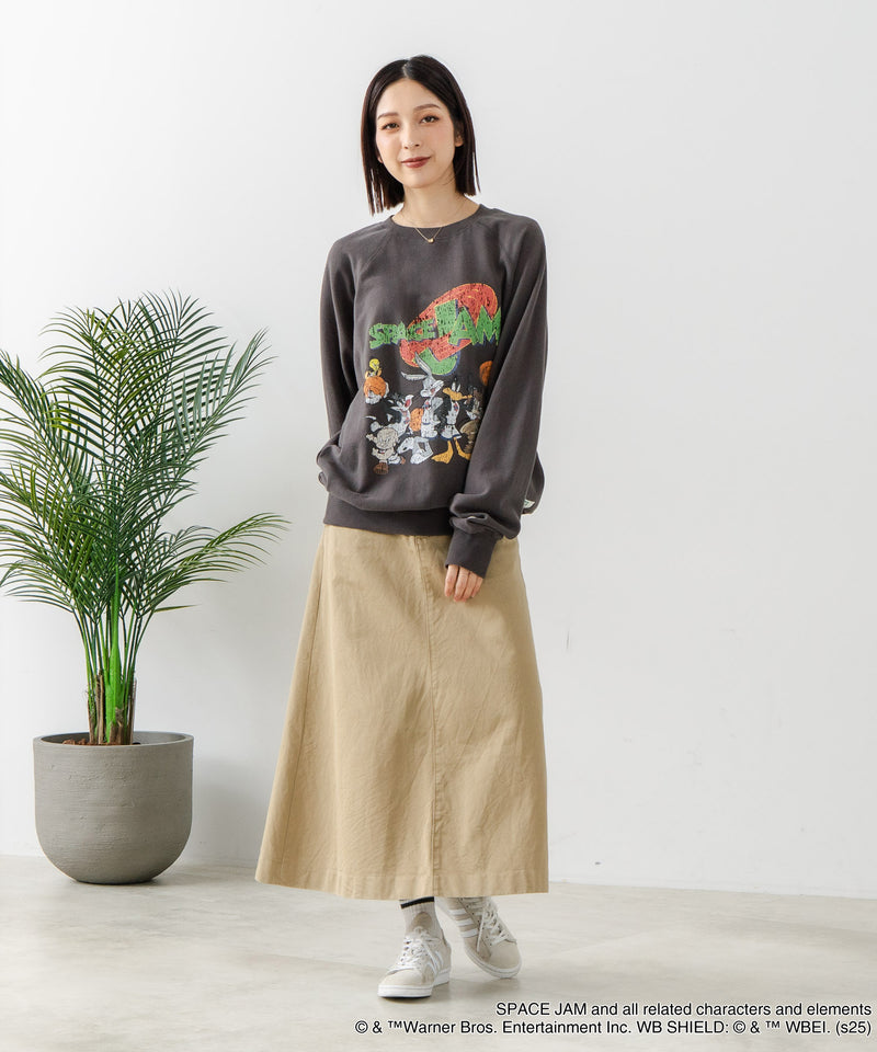 【DISCUS ATHLETIC×LOONEY TUNES】スペース・ジャム キャラクタープリントスウェットトレーナー メンズ レディース ユニセックス