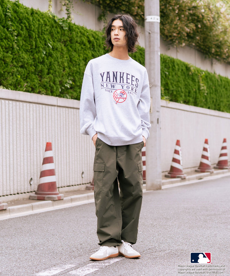 【MLB/メジャーリーグベースボール】 裏起毛 レトロロゴ クルーネックトレーナー スウェット