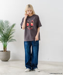 【Monchhichi/モンチッチ】【限定オリジナルデザイン】モンチッチ Tシャツ コットン100% ドロップショルダーシルエット プリント サガラ刺繍 半袖 カットソー キャラクター レトロ ユニセックス