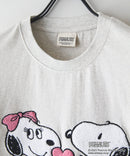 【PEANUTS /ピーナッツ】 オリジナルデザイン 刺繍 Tシャツ スヌーピー  ベル ドロップショルダー ビッグシルエット ユニセックス キャラクター