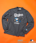 【2024秋新規】PEANUTS MLB オリジナルデザイン Tシャツ ヤンキース ドジャース メッツ ドロップショルダー ビッグシルエット ユニセックス