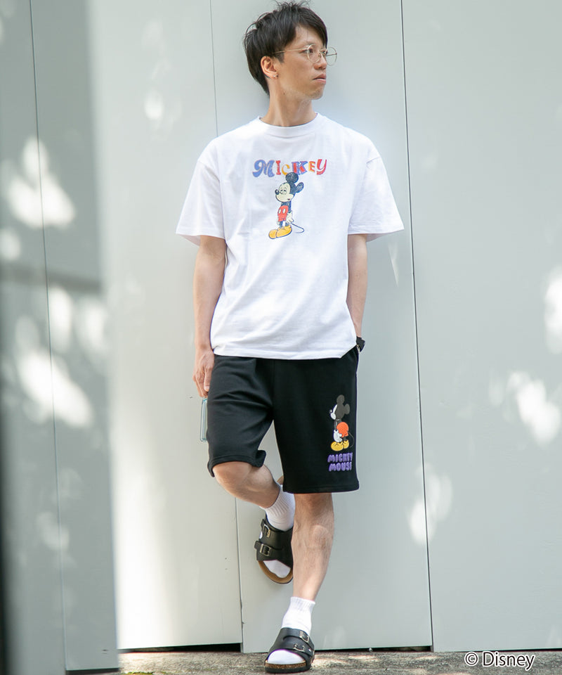【DISNEY ディズニー】 ＜ミッキー＞別注 ミニ 裏毛  ショートパンツ OUTDOOR PRODUCTS アウトドア プロダクツ