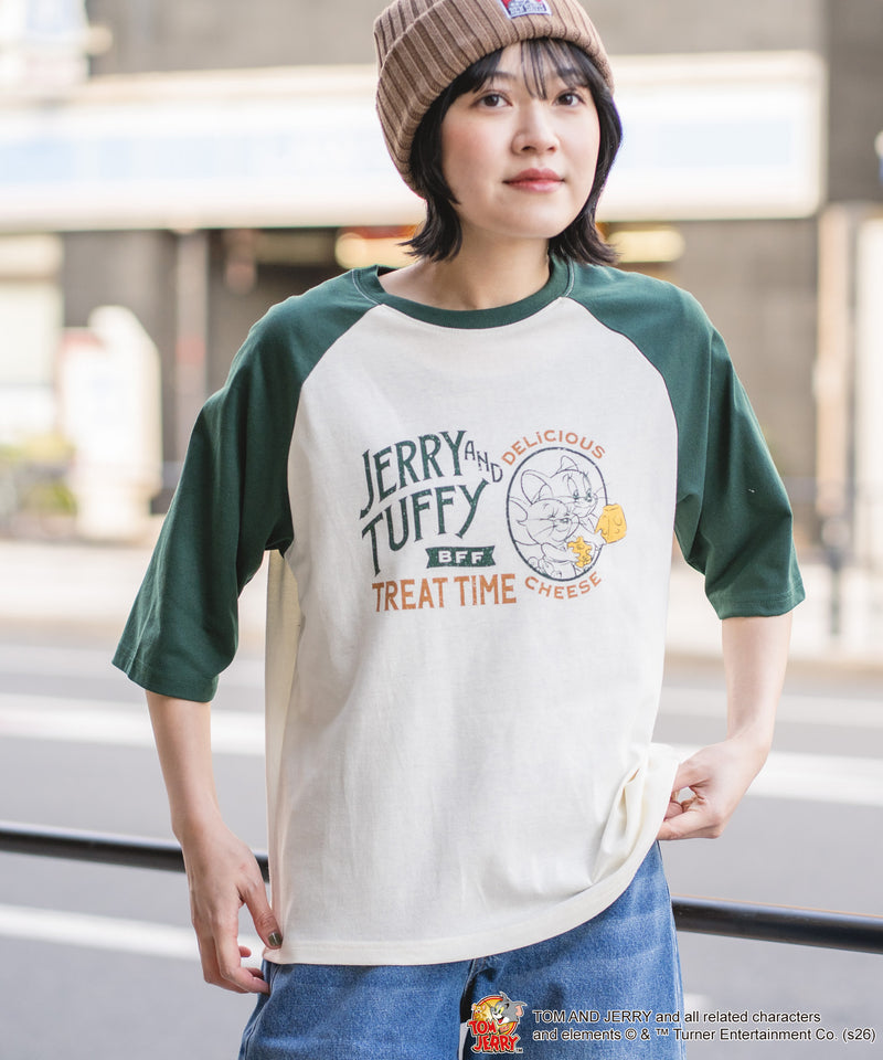 TOM＆JERRY/トムとジェリー】ラグラン7分袖Tシャツ