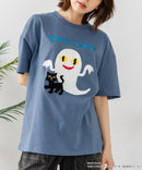 【ねないこだれだ】【コットン100％のしっかりした生地 ドロップショルダー】オリジナルデザイン 刺繍Tシャツ せなけいこ 絵本 コラボ キャラクター 半袖 ユニセックス おばけ グッズ かわいい