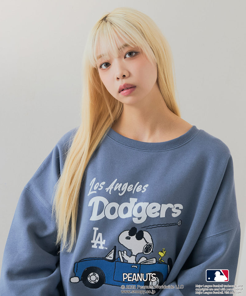 【PEANUTS×MLB】オリジナルデザイン 裏起毛トレーナー ヤンキース ドジャース カブス キャラクター