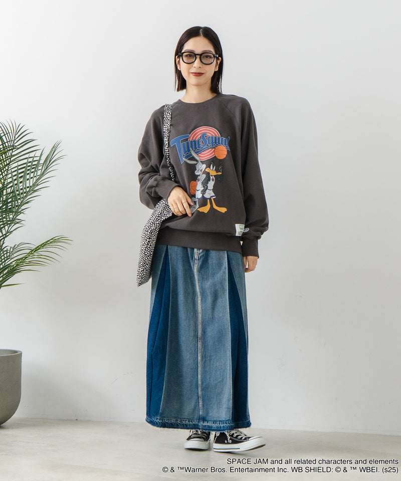 【DISCUS ATHLETIC×LOONEY TUNES】スペース・ジャム キャラクタープリントスウェットトレーナー メンズ レディース ユニセックス