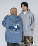 【PEANUTS/ピーナッツ】【ユニセックスデザインでリンクコーデにも◎】MLB×PEANUTS 裏起毛ジップパーカー 保温 キャラクター ドジャース ヤンキース ホワイトソックス