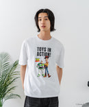 【TOY STORY/トイ・ストーリー】【限定オリジナルデザイン】半袖Tシャツ 綿100% ドロップショルダー ワンポイント バックプリント ディズニー ピクサー キャラクター クルーネック Disney ユニセックス