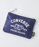 【CONVERSE/コンバース】CONVERSE×OSAMUGOODS フラットキャンバスポーチ ネイビー FREE ❘ジーンズメイト公式オンラインショップ