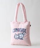 【CONVERSE/コンバース】CONVERSE×OSAMUGOODS ストライプ パフィングトートバッグ ピンク FREE ❘ジーンズメイト公式オンラインショップ