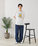 【BLUE STANDARD/ブルースタンダード】【涼しい スラブ天竺】 アニマルプリントＴシャツ 綿100% 凹凸素材 ペンギン ゆるかわ 凹凸素材 部屋着 ワンマイル キャンプ
